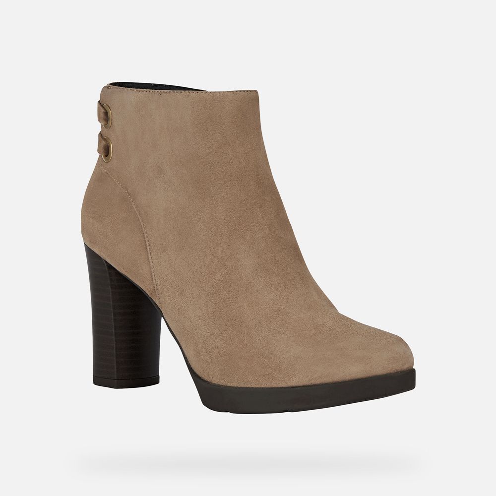 Bottines Geox Anylla - Beige Foncé - Femme 365749-ROU